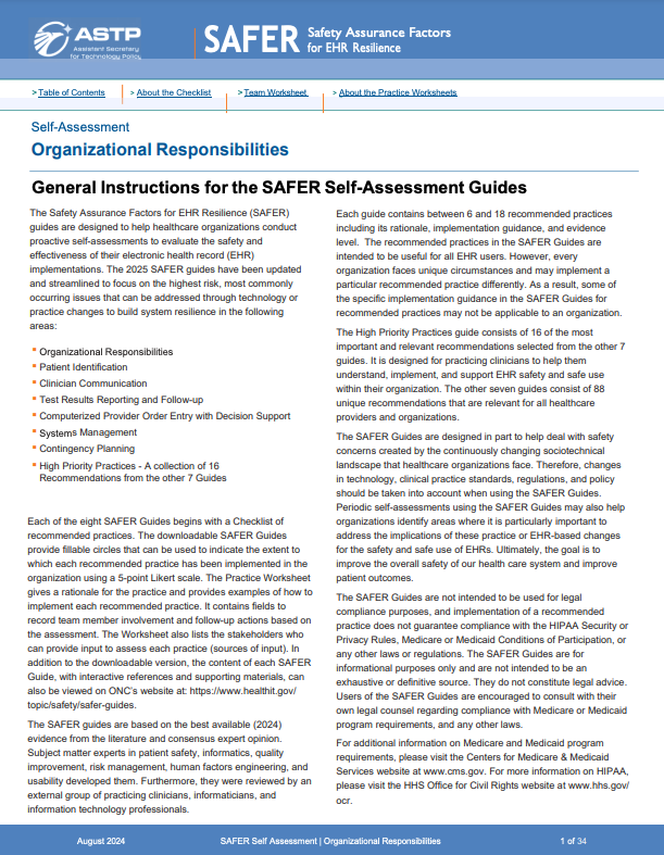 Organizational Responsibilities.