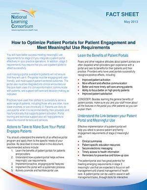 How to Optimize Patient Portals for Patient Engagement and Meet Meaningful Use Requirement