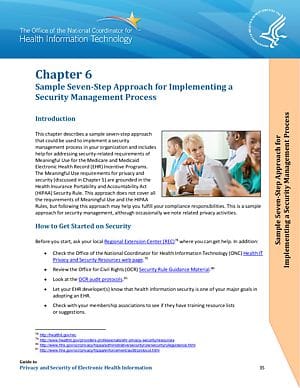 Sample Seven-Step Approach for Implementing a Security Management Process