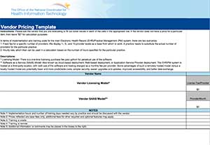 Vendor Pricing Template