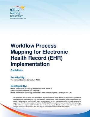 Workflow Redesign Templates for EHR Implementation cover